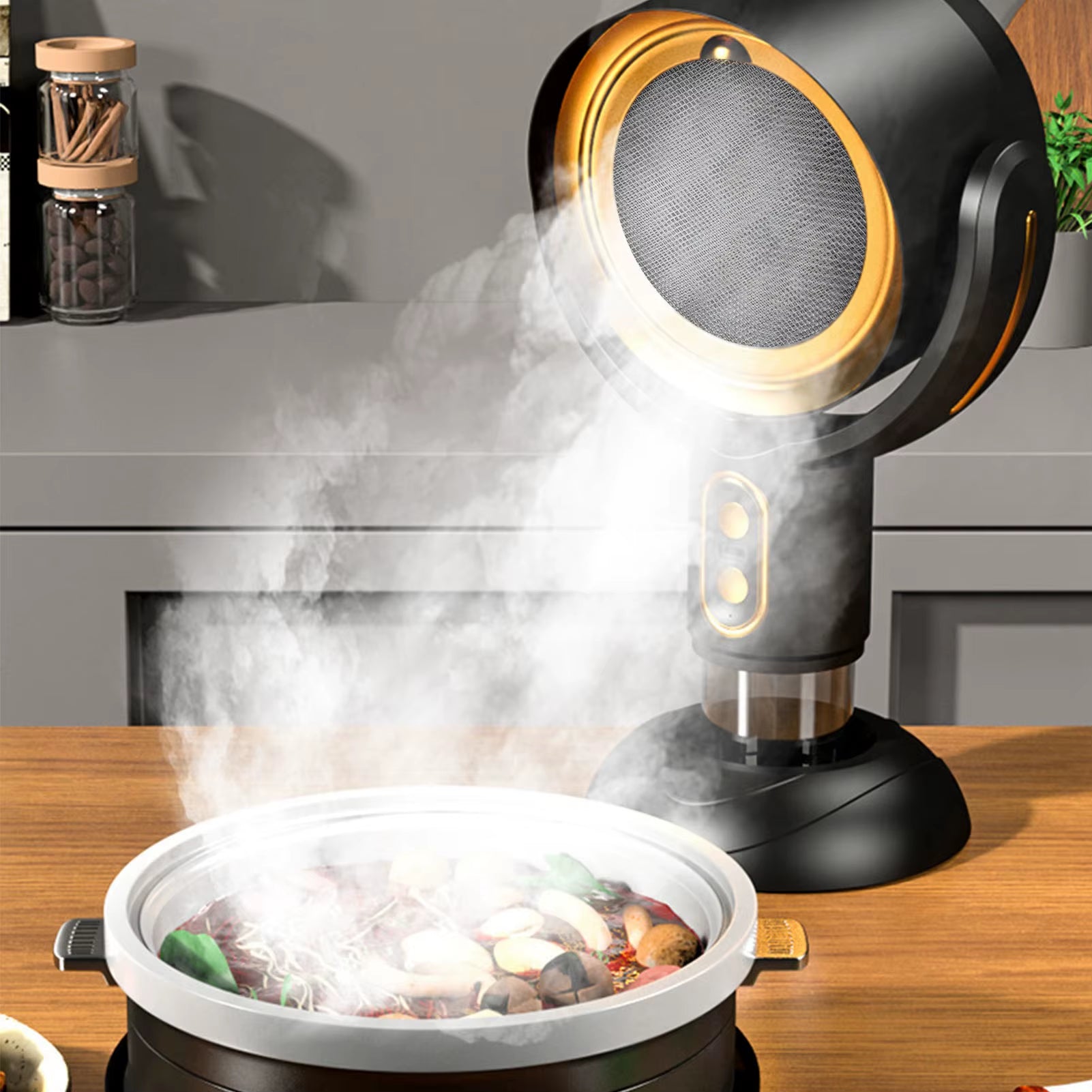 Desktop Range Hood 2 Speed USB Powered Portable Kitchen Exhaust Fan for Apartment 5V 8W Portable Exhaust Hood